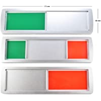 SynMe Gran Cartel Deslizante Libre-Ocupado - Neutro: Verde-Rojo - 175 x 50 mm - Superficie Adhesiva 3M en la Parte…
